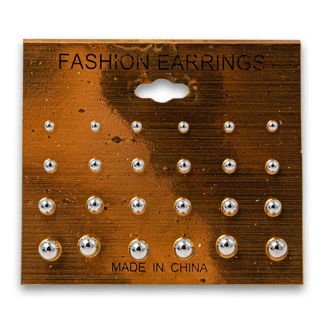 Naturally Flawless, Fashion Round Earrings 12 Pair - Cosmetic Connection