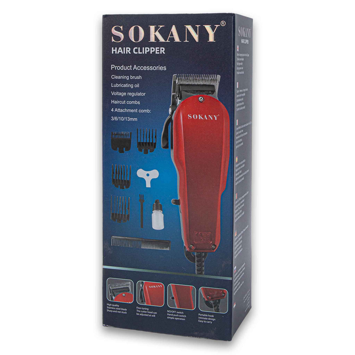 Hair Clipper Professional Red SK-9903 - High Precision Cut | Sokany ...
