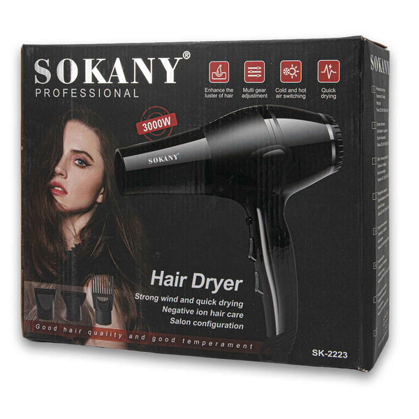 Sokany, Professional Hair Dryer 3000w SK-2223 - Cosmetic Connection
