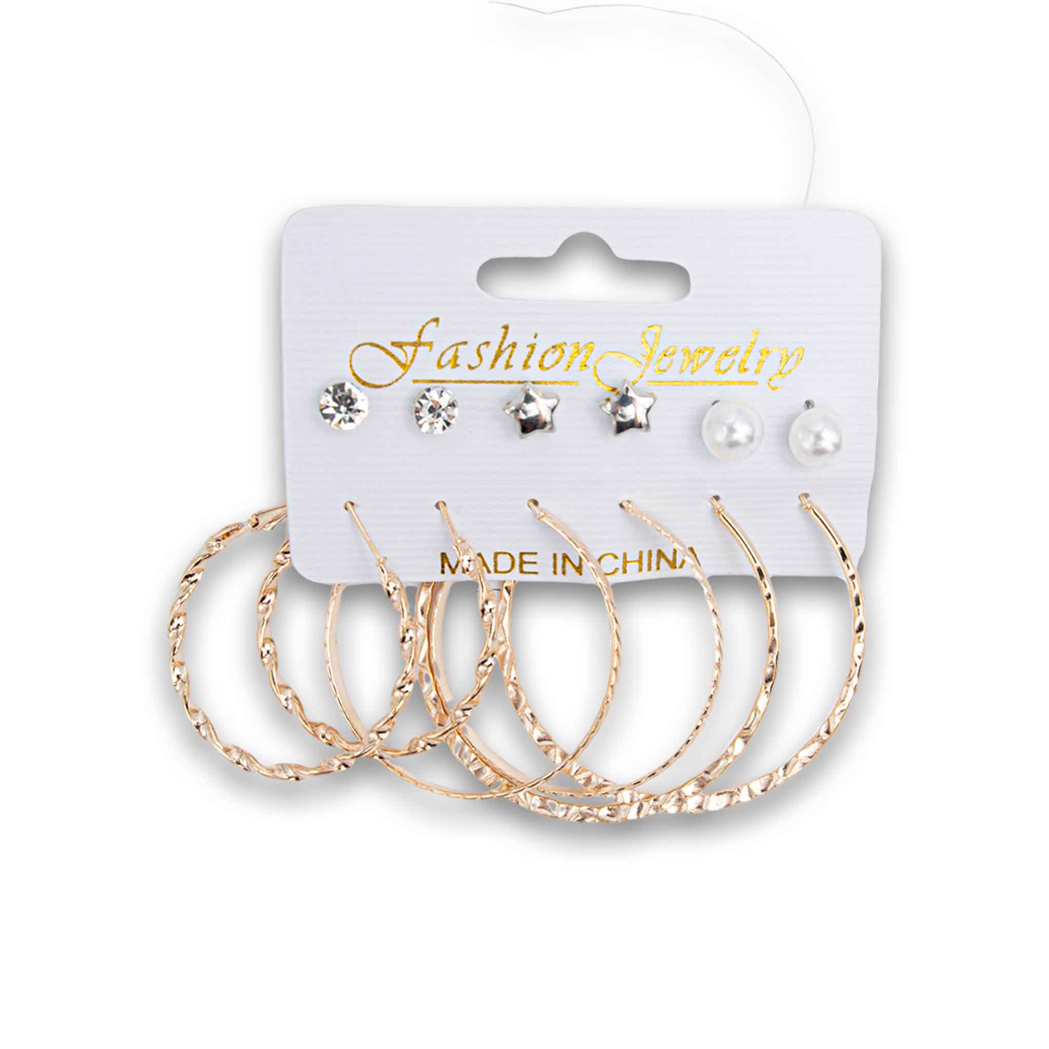 Naturally Flawless, Fashion Earrings Circle 6 Pair - Cosmetic Connection