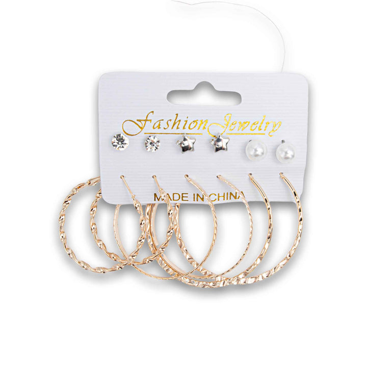 Naturally Flawless, Fashion Earrings Circle 6 Pair - Cosmetic Connection