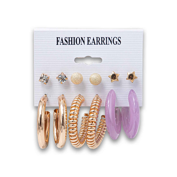 Naturally Flawless, Fashion Earrings 6 Pair - Cosmetic Connection