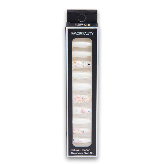 Favor Beauty, Artificial Natural Nail Tips 12 Piece - Assorted Colour - Cosmetic Connection