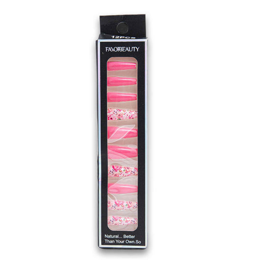 Favor Beauty, Artificial Natural Nail Tips 12 Piece - Assorted Colour - Cosmetic Connection