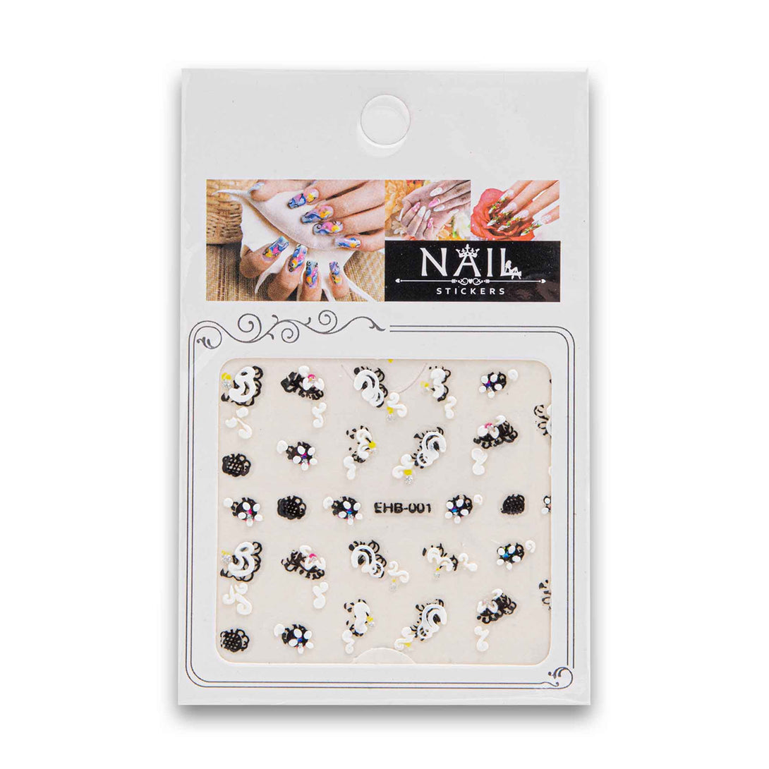 Nail Stickers, Nail Art 3D Design Assorted Color - Cosmetic Connection