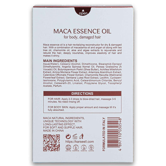Karseell, Maca Essence Oil Serum for Skin & Damaged Hair 50ml - Cosmetic Connection