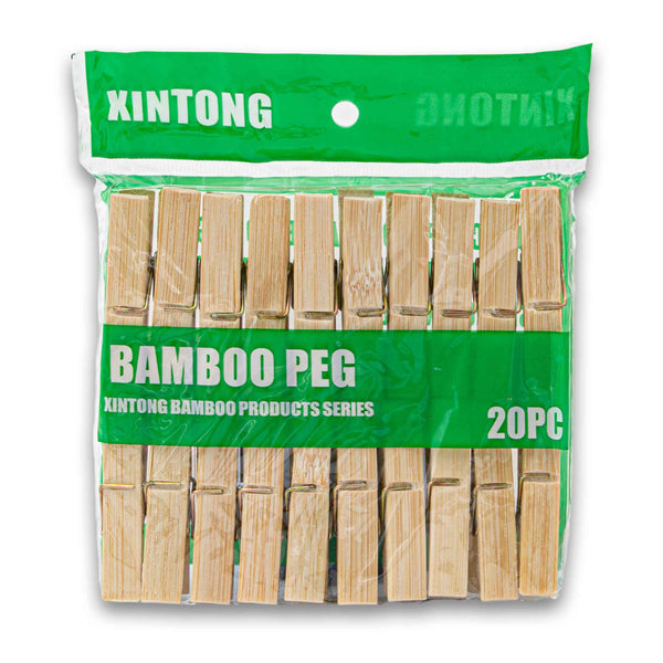 Xintong, Bamboo Pegs Rust Free 20 Piece - Cosmetic Connection