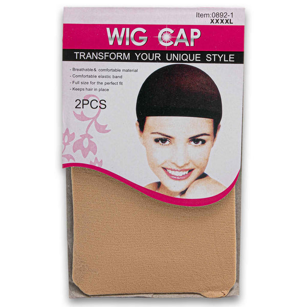 Naturally Flawless, Wig Cap XXXXL Brown #0892-1 2 Piece - Cosmetic Connection