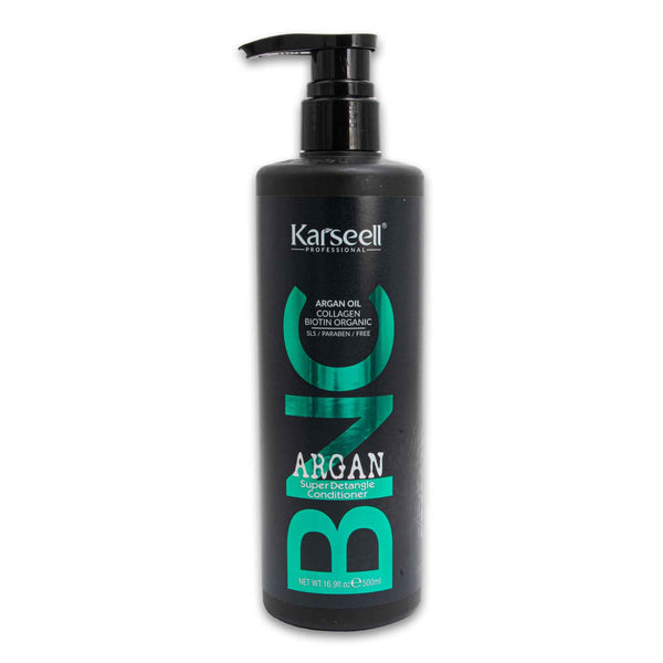 BNC Argan Super Detangle Conditioner 500ml | SLS/SLES & Paraben-Free with Argan Oil Collagen & Biotin Organic