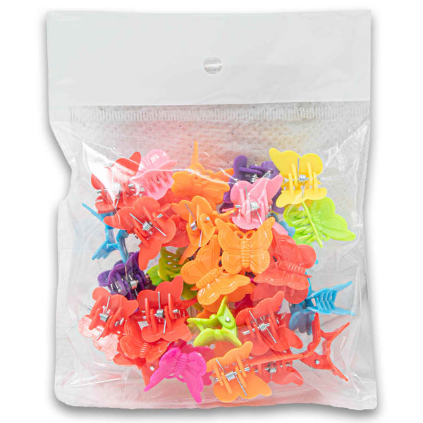 Naturally Flawless, Butterfly Hair Clips Small 30 Pack - Assorted Colour - Cosmetic Connection