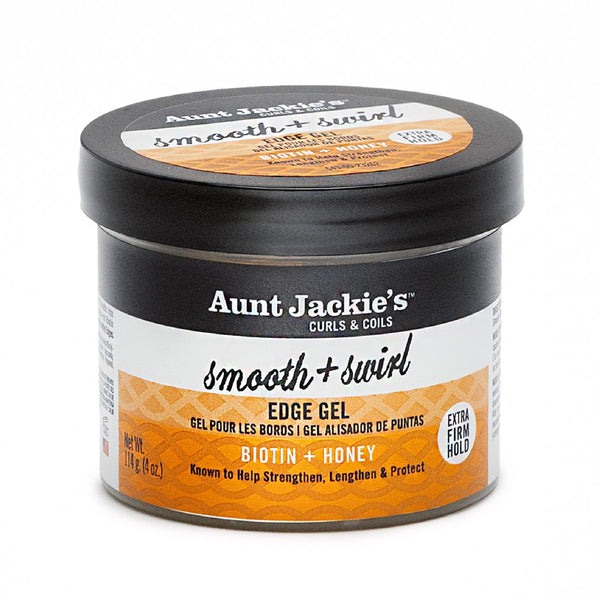 Aunt Jackie's, Smooth + Swirl Edge Gel Extra Firm Hold Biotin + Honey 114g - Cosmetic Connection