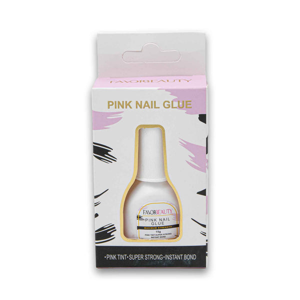 Favor Beauty, Pink Tint Nail Glue Maximum Strength 15g - Cosmetic Connection