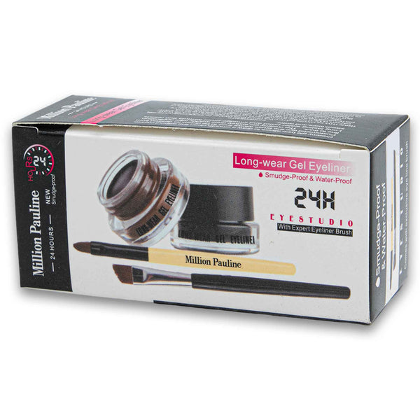Million Pauline, Long-wear Gel Eyeliner 24H 6g with Eyeliner Brush - Cosmetic Connection