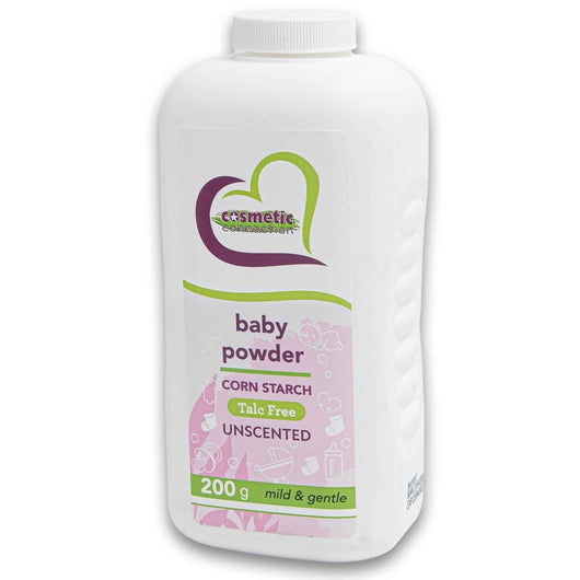Cosmetic Connection, Baby Powder Corn Starch Talc Free 200g - Cosmetic Connection