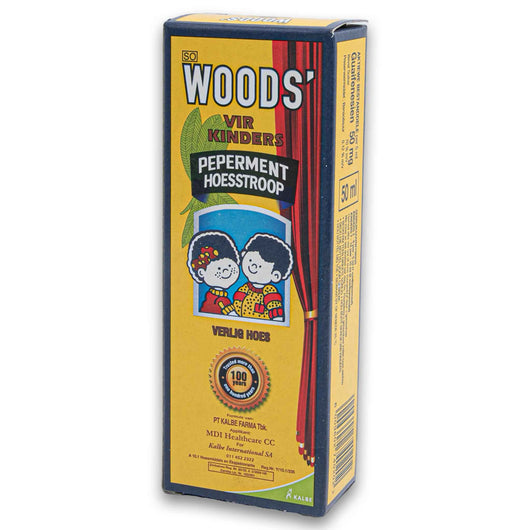Woods, Peppermint Cure Cough Syrup for Children 50ml - Cosmetic Connection