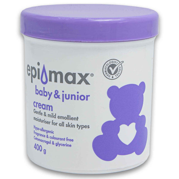 Epimax, Baby & Junior Emollient Moisturiser Cream 400g - Cosmetic Connection