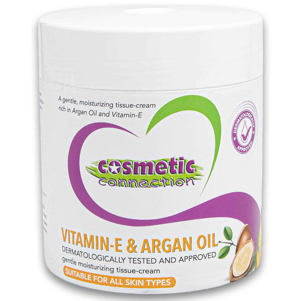 Cosmetic Connection, Vitamin-E & Argan Oil Body Cream 500ml - Cosmetic Connection