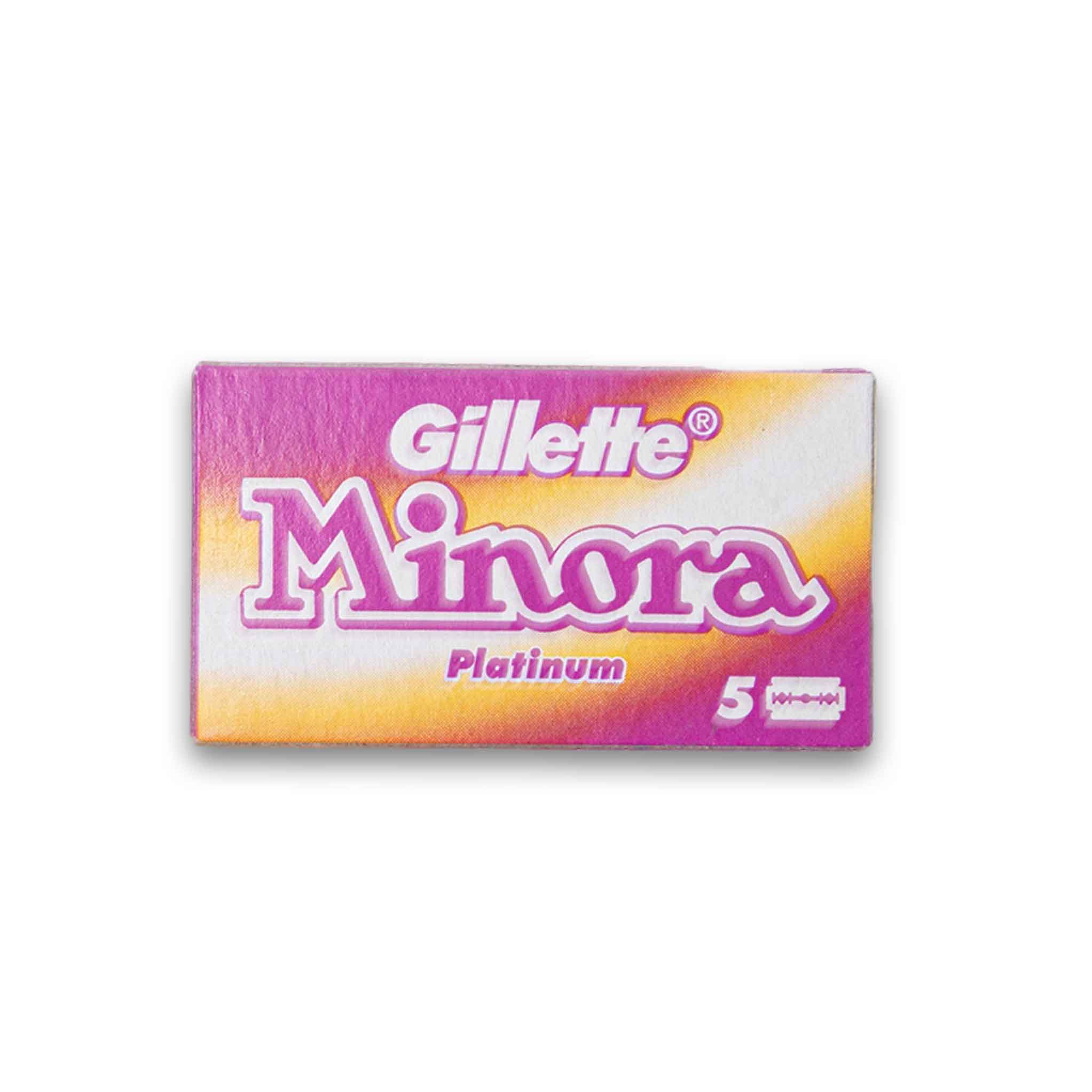 Minora Platinum Razor Blades 5 Pack for Smooth Shaving – Cosmetic ...