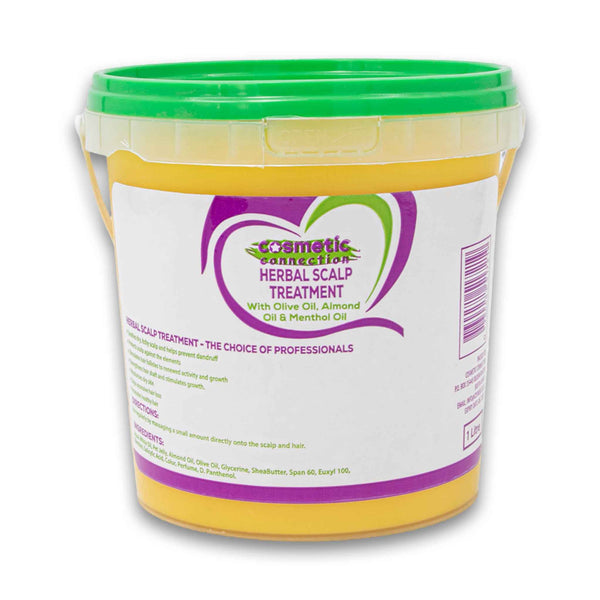Cosmetic Connection, Herbal Scalp Treatment with Olive Almond & Menthol Oil 1L - Cosmetic Connection