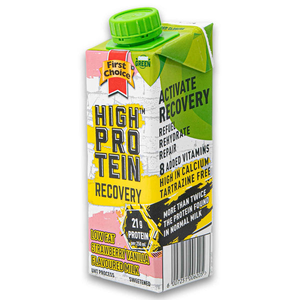 First Choice, High Protein Recovery Low Fat Flavoured Milk UHT Process 250ml - Cosmetic Connection