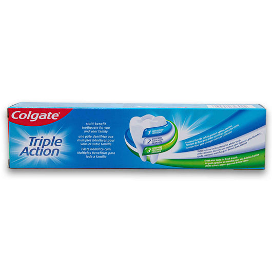 Colgate, Triple Action Original Mint Fluoride Toothpaste 150ml - Cosmetic Connection