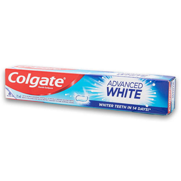 Colgate, Advanced White Fluoride Toothpaste 75ml - Cosmetic Connection