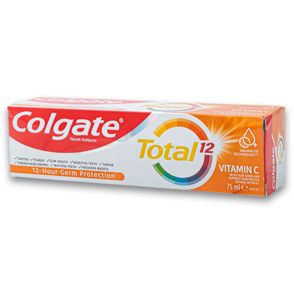 Colgate, Total 12 Vitamin C Fluoride Toothpaste 75ml - Cosmetic Connection
