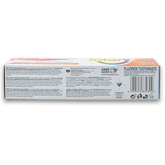 Colgate, Total 12 Vitamin C Fluoride Toothpaste 75ml - Cosmetic Connection