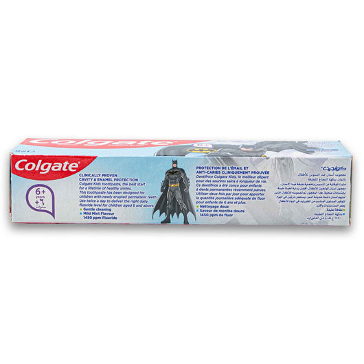Colgate, Anticavity Batman Mild Mint Fluoride Toothpaste for Kids 6+ Years 50ml - Cosmetic Connection