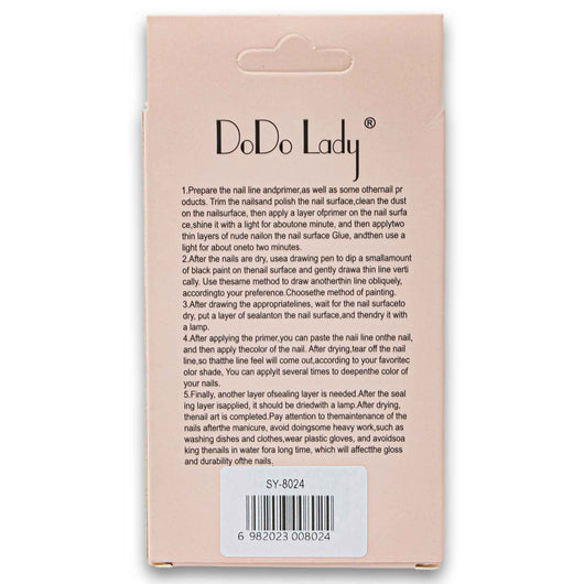 DoDo Lady, Luxe Finish Nail Double-side Nail Glue Sticker 96 Piece - Assorted Colour - Cosmetic Connection