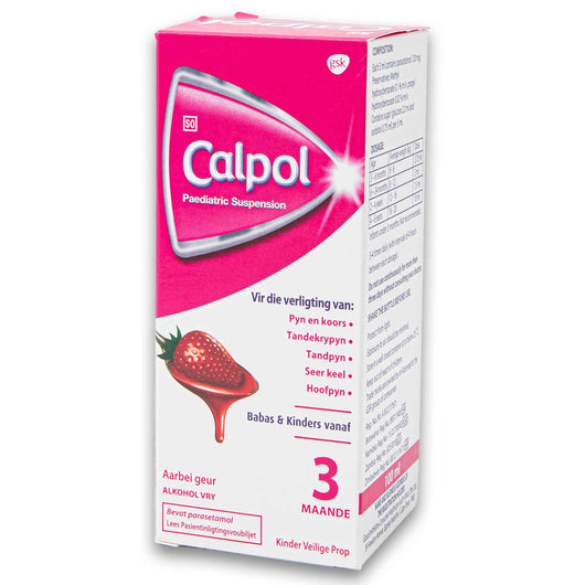 Calpol, Paediatric Suspension Syrup for Children 3 Months + 100ml - Cosmetic Connection