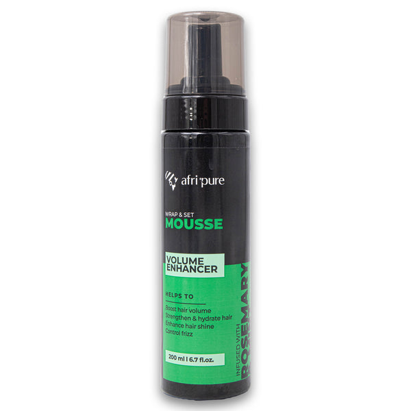 Afri Pure, Wrap & Set Mousse Volume Enhancer Infused Rosemary + Mint 200ml - Cosmetic Connection