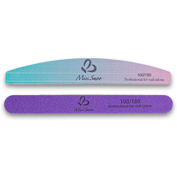 Miss Smoo, Professional Nail File & Shiner 2 Piece 100/180 Grit - Cosmetic Connection