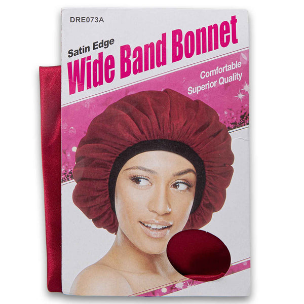 Naturally Flawless, Satin Edge Wide Band Bonnet Superior Quality #DRE073A - Assorted Colour - Cosmetic Connection