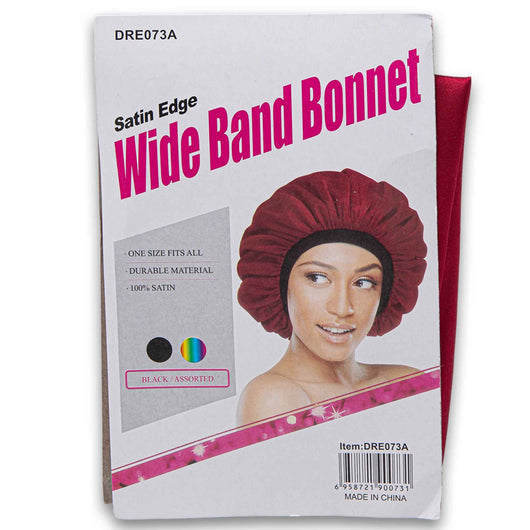 Naturally Flawless, Satin Edge Wide Band Bonnet Superior Quality #DRE073A - Assorted Colour - Cosmetic Connection