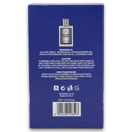 Miss Smoo, Homme Sport Vaporisateur Natural Perfume Spray 100ml - Cosmetic Connection