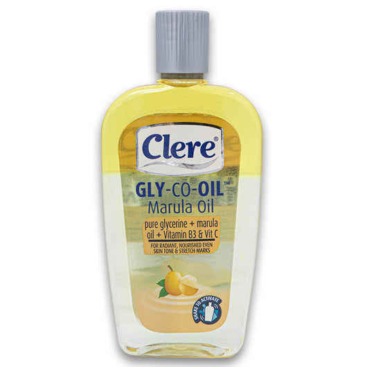 Clere, Gly-Co-Oil Marula Oil Pure Glycerine + Marula Oil + VItamin B3 & C 100ml - Cosmetic Connection