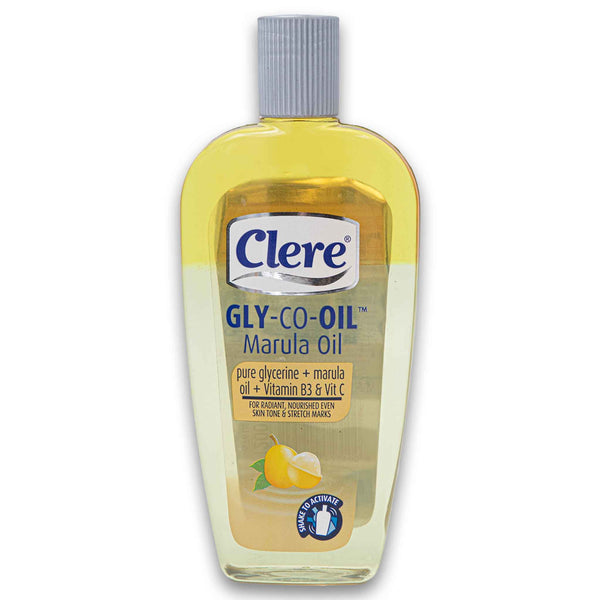 Clere, Gly-Co-Oil Marula Oil Pure Glycerine + Marula Oil + Vitamin B3 & C 200ml - Cosmetic Connection