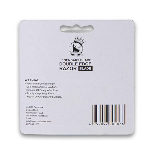 The Legendary Barber, Legendary Blade Double Edge Razor Blade 5 Pack - Cosmetic Connection