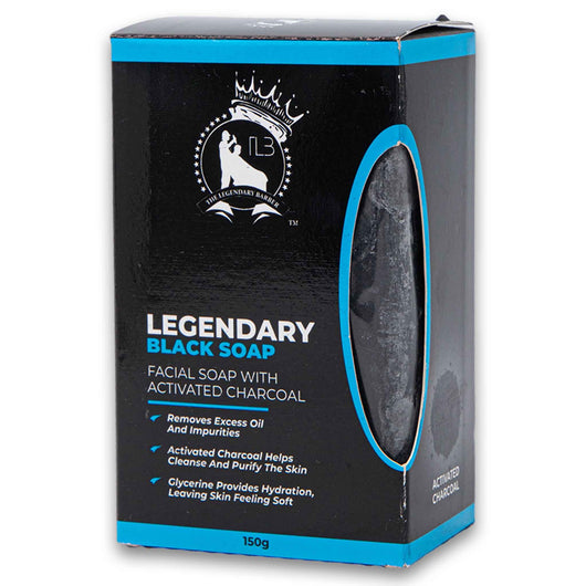 The Legendary Barber, Legendary Black Facial Soap with Activated Charcoal 150g - Cosmetic Connection
