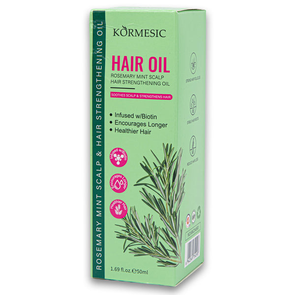 Kormesic, Rosemary Mint Scalp Hair Strengthening Oil 50ml - Cosmetic Connection