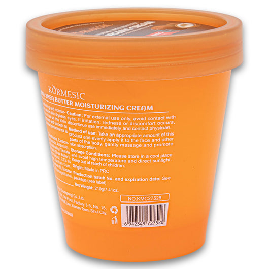 Kormesic, Shea Butter Moisturizing Cream 100% Natural 210g - Cosmetic Connection