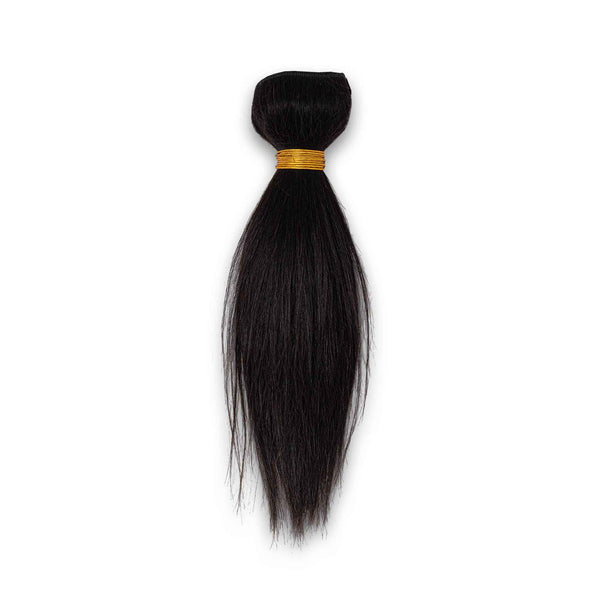 Rose, Sleek Straight 100% Brazilian Human Hair Bundle 10" #1 90g - Cosmetic Connection