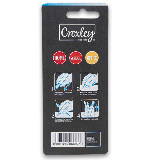 Croxley, Correction Fluid Metal Tip Pen 0.2mm 12ml - Cosmetic Connection