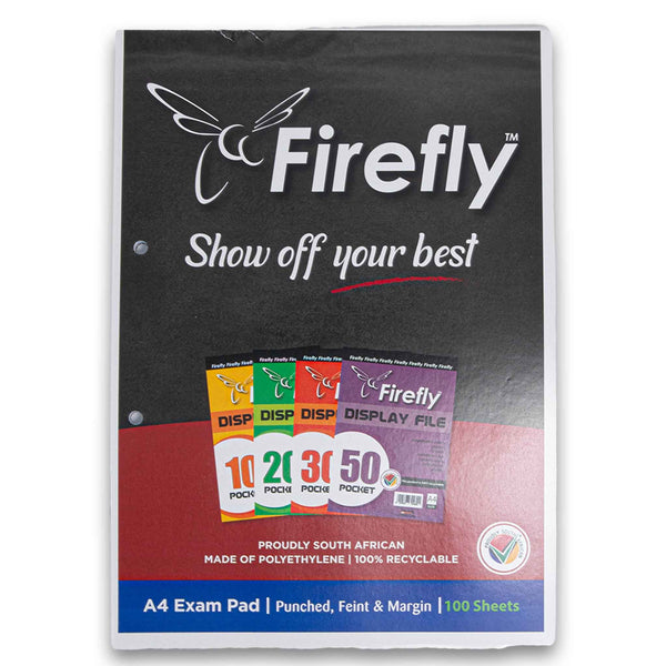 Freedom Stationery, Marlin Exam Pad A4 Punched Feint & Margin 100 Page - Assorted Colour - Cosmetic Connection