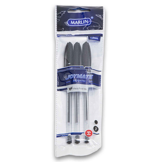 Freedom Stationery, Marlin Joymate Ball Point Pen Visco Fluid Ink 1.00mm 3 Pack - Cosmetic Connection