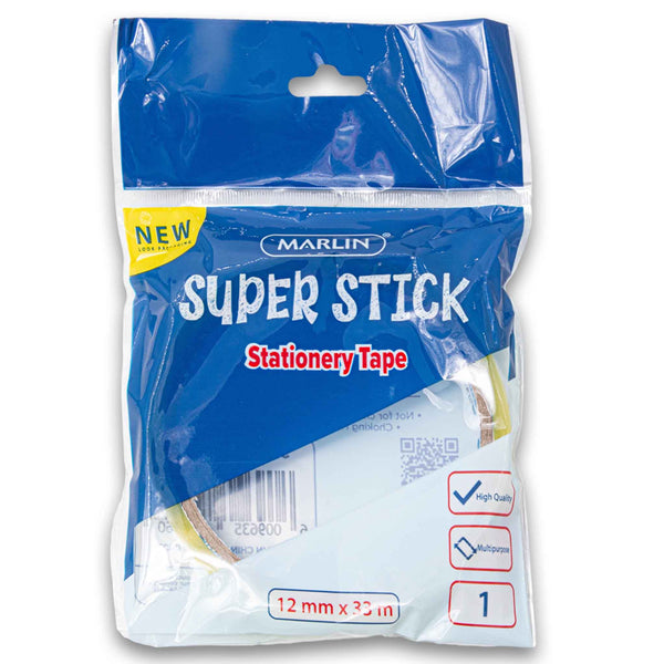 Freedom Stationery, Marlin Super Stick Stationery Clear Tape 12mm x 3m - Cosmetic Connection