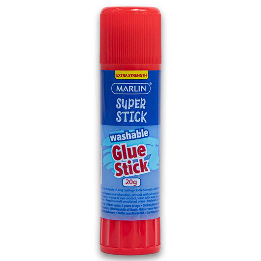 Freedom Stationery, Marlin Super Stick Washable Glue Stick Extra Strength 20g - Cosmetic Connection