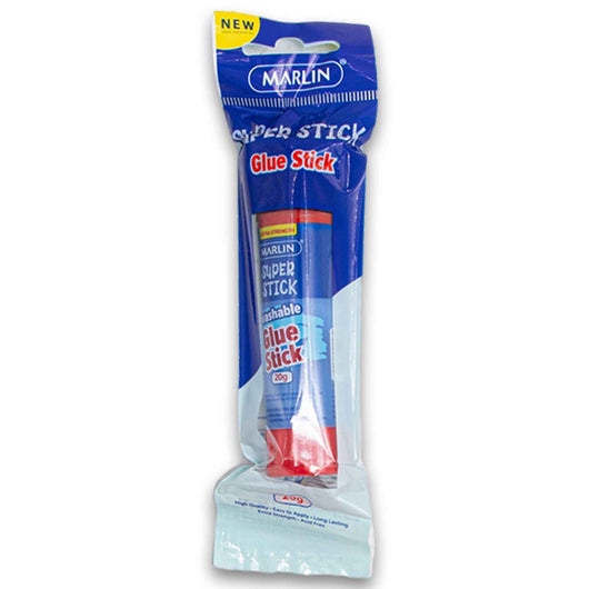 Freedom Stationery, Marlin Super Stick Washable Glue Stick Extra Strength 20g - Cosmetic Connection