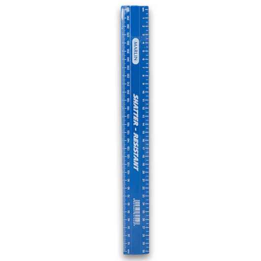 Freedom Stationery, Marlin Shatter-Resistant Ruler 30cm - Assorted Colour - Cosmetic Connection